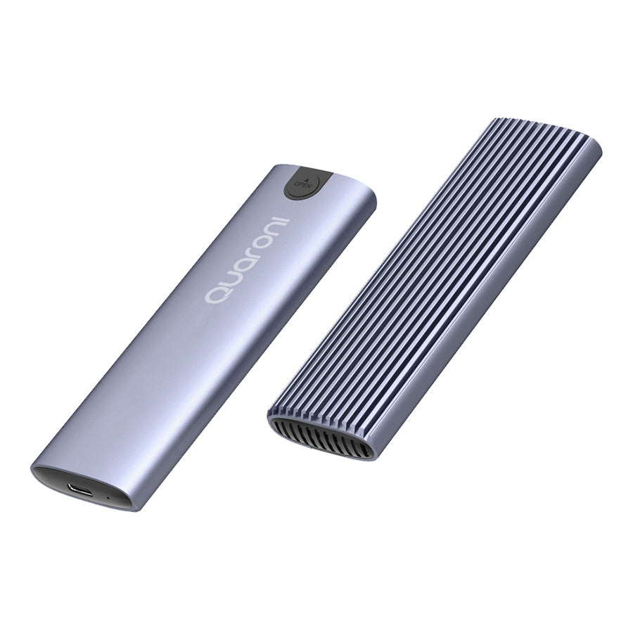 CARCASA ENCLOSURE QUARONI PARA M.2 NVME / COMPATIBILIDAD 2280 / CABLE USB C / ALUMINIO CARCASA ENCLOSURE QUARONI PARA M.2 NVME / COMPATIBILIDAD 2280 / CABLE USB C / ALUMINIO